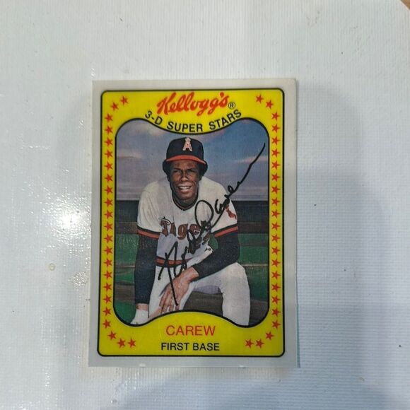 3D Super Stars Trading Card - Yellow and Red of rod Carew 3-D super star mint - Picture 1 of 4